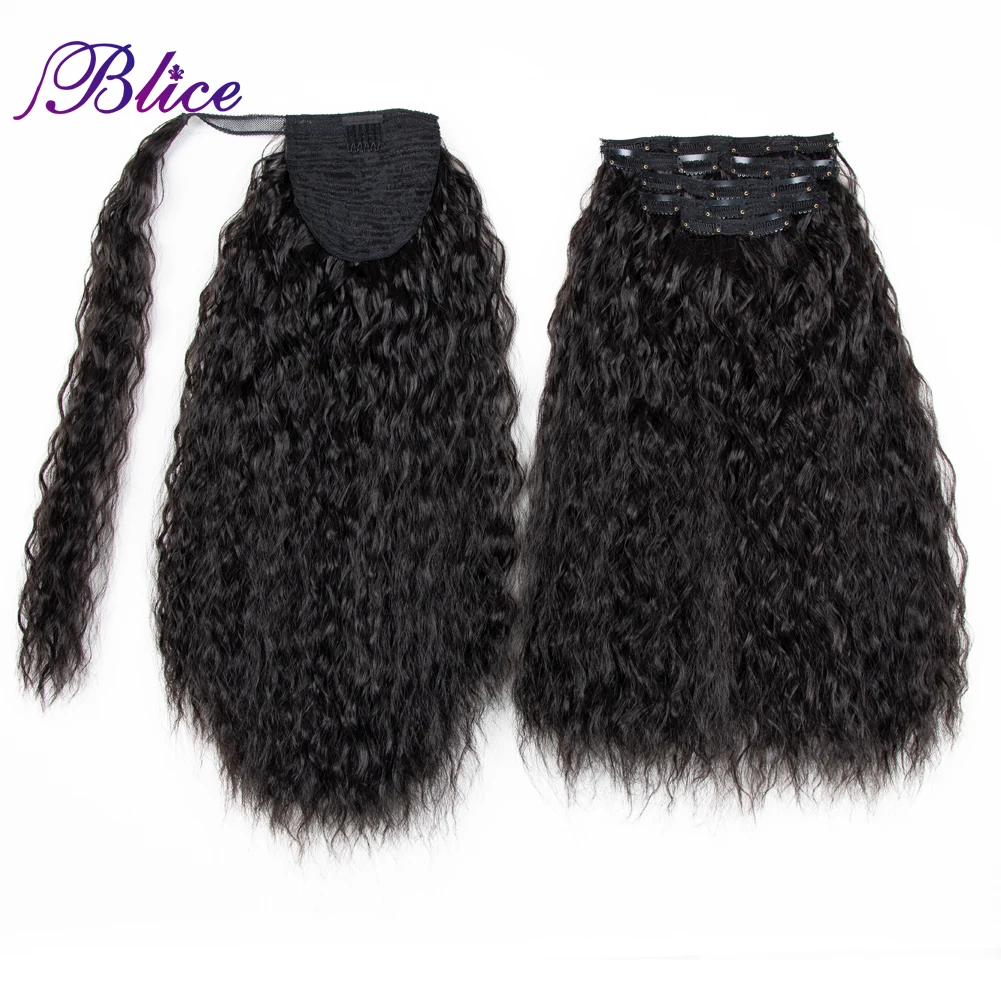 

Blice Water Wave Wrap Around Ponytail With Clips Hair Extension Long Length Ponytail Set For Full Head