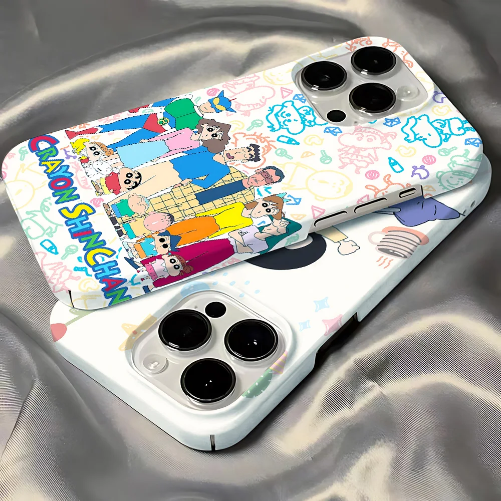 Cute Anime N-Noharas Shinnosukes Phone Case for IPhone 16 15 14 13 12 11 Pro Max XS XR XSMax 6 7 8 Plus Glossy HD Hard PC Cover