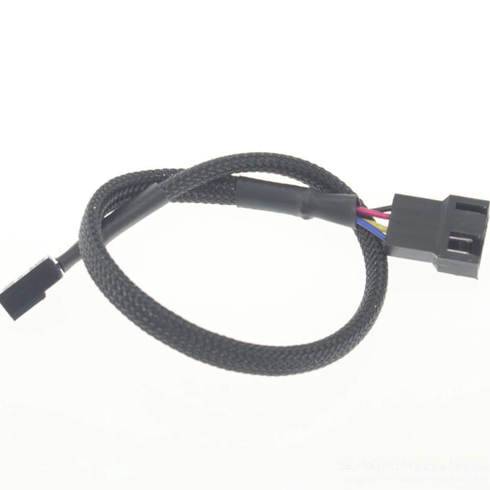 New 4 Pin Pwm Fan Cable 1 To 4/3/2/1 Ways Splitter Black Sleeved 27cm Extension Cable Connector Pwm Extension Cables