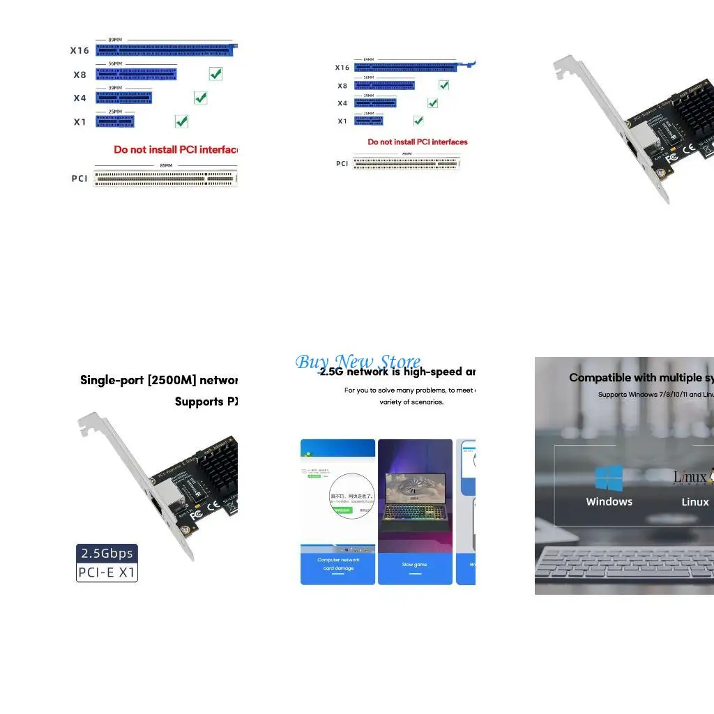 20CE PCIE до 2,5 ГБ сетевой карты 2,5 Гбит/с Ethernet-адаптер RTL8125BG чип 10/100/1000 Мбит/с/2