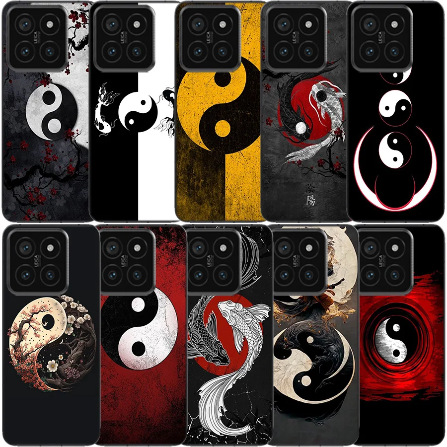 Eight Diagrams Taiji Yin Yang Clear Phone Case For Xiaomi Poco X6 X5 Pro X4 X3 NFC F4 GT F6 F5 F3 M5 M5S M4 M3 Pro F2 F1 TPU Pat