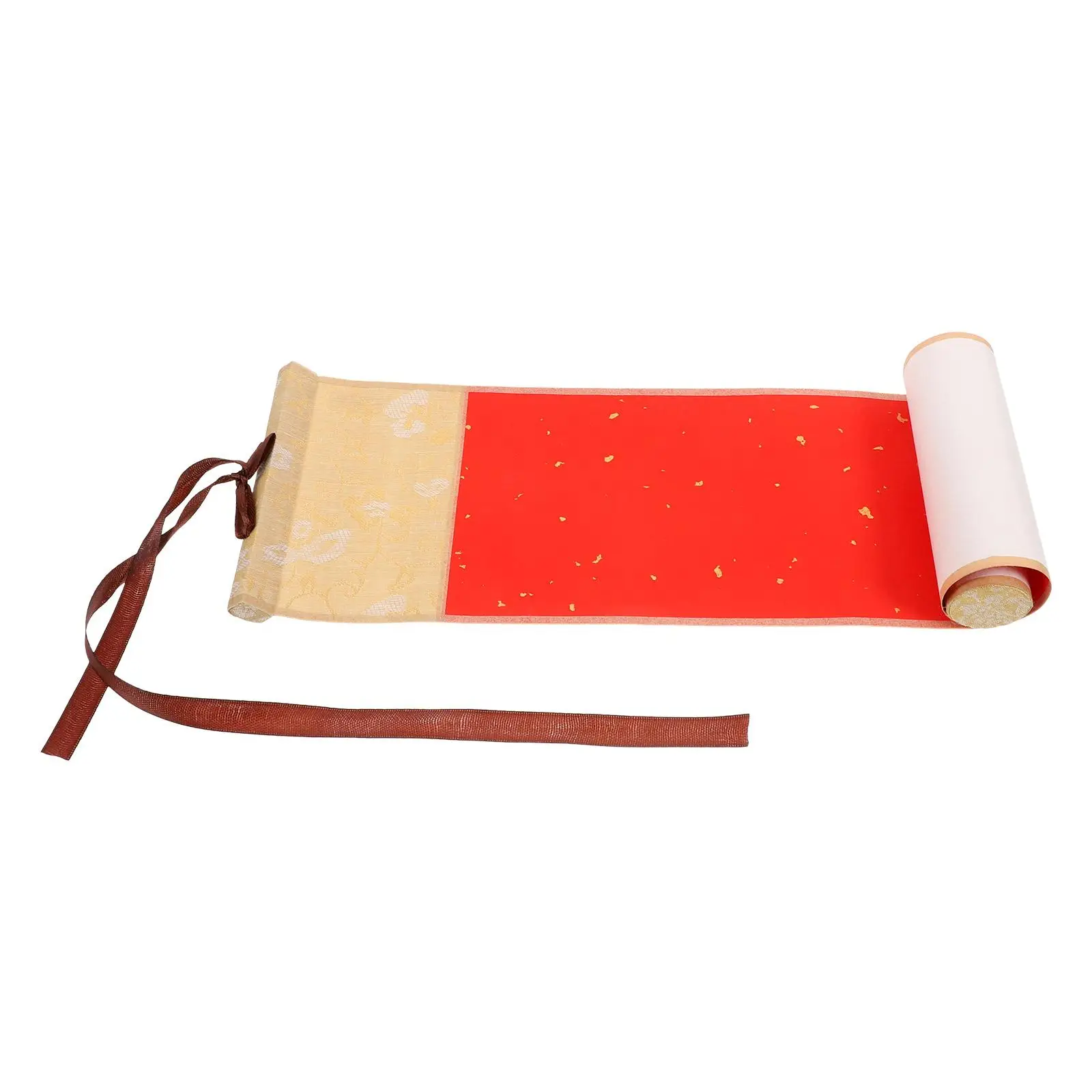 

Blank Xuan Hanging for Calligraphy Rice Paper Roll with Wooden Rods Ideal for Wedding Vows Invitations Special