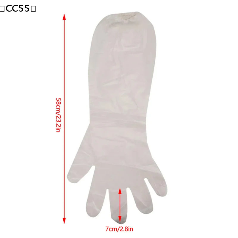 〔CC55〕10PCS Disposable Extended Gloves Transparent Eco-friendly Multifunctional Arm Protection Gloves DIY Cooking Long Gloves