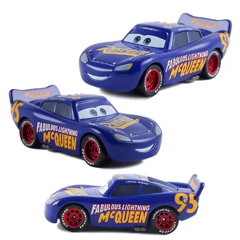 Disney Cars Pixar Cars 95-3rd Generation Blue Metal Diecast Toy Car 1:55 Saetta McQueen Bambini Giocattoli Ragazzo Regali Di Natale