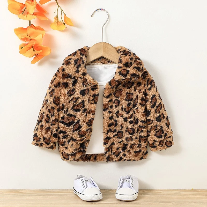 

Jacket For Newborn Baby Boy Girl Kids Clothes 3-36 Months Fashion Leopard print Long Sleeve Coat Warm Sweatshirt