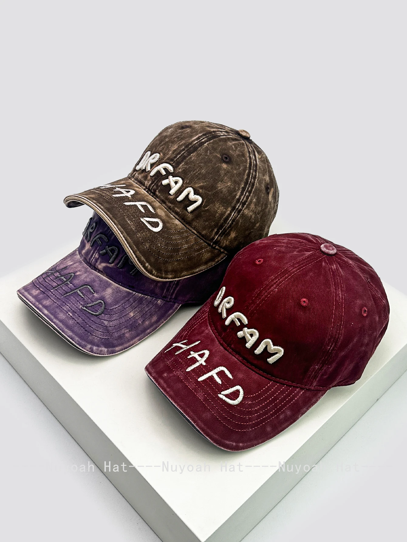 Spring and Autumn New Three-dimensional Alphabet Embroidered Baseball Hat Men's and Women's Bent Eaves Casual Trend Cap