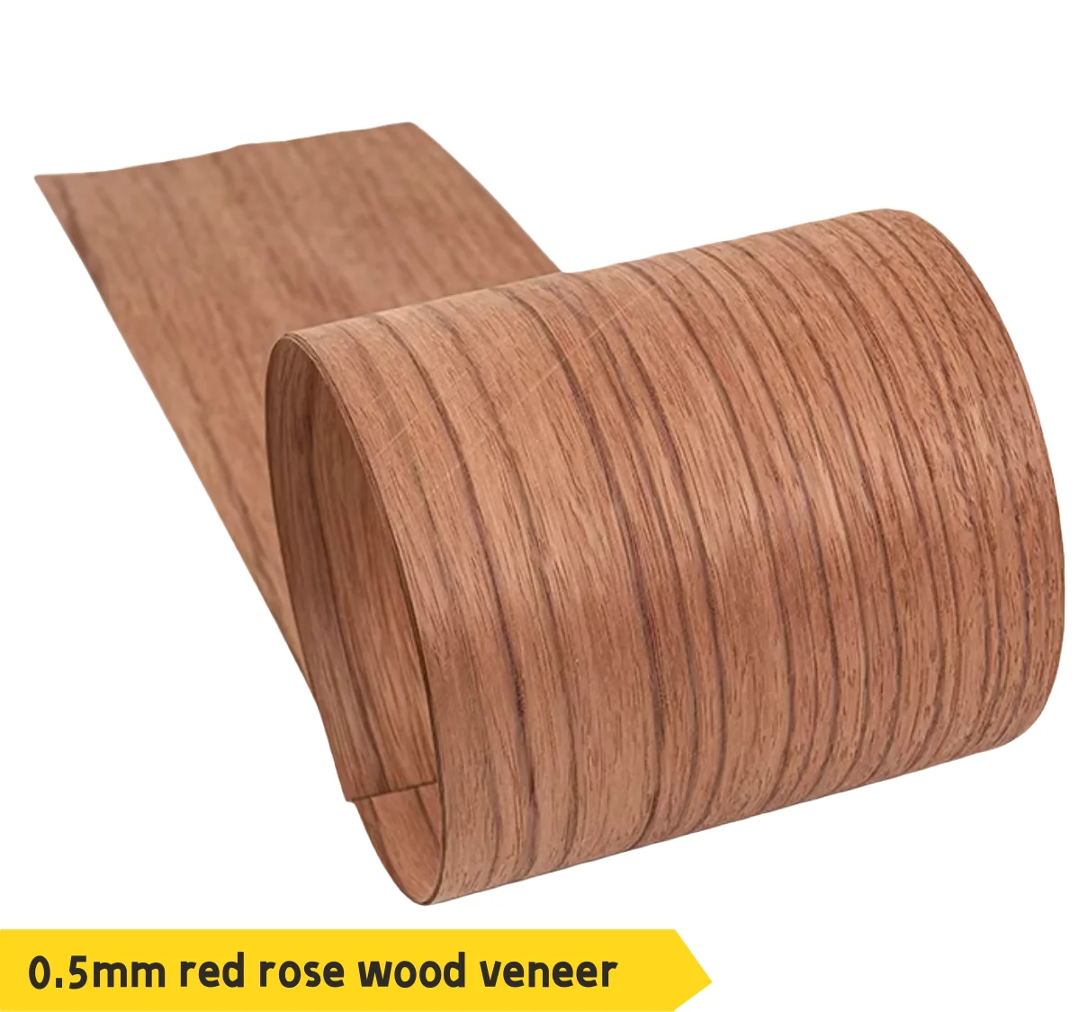 Thickness:0.5mm Natural Red Rose Wood Straight Grain  Wood Veneer Sheets