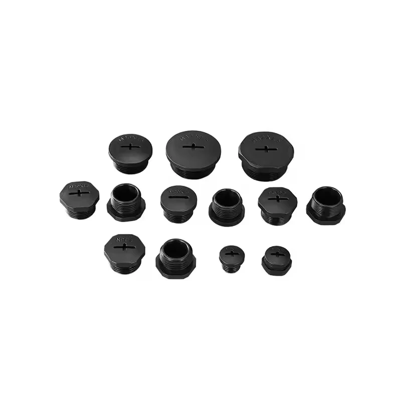 Metric M Thread Plastic Sealing Ring Round End Cap Screw Plug M12 M16 M20 PG9 PG11 Nylon Cable Gland Blind Nut Screw Plug
