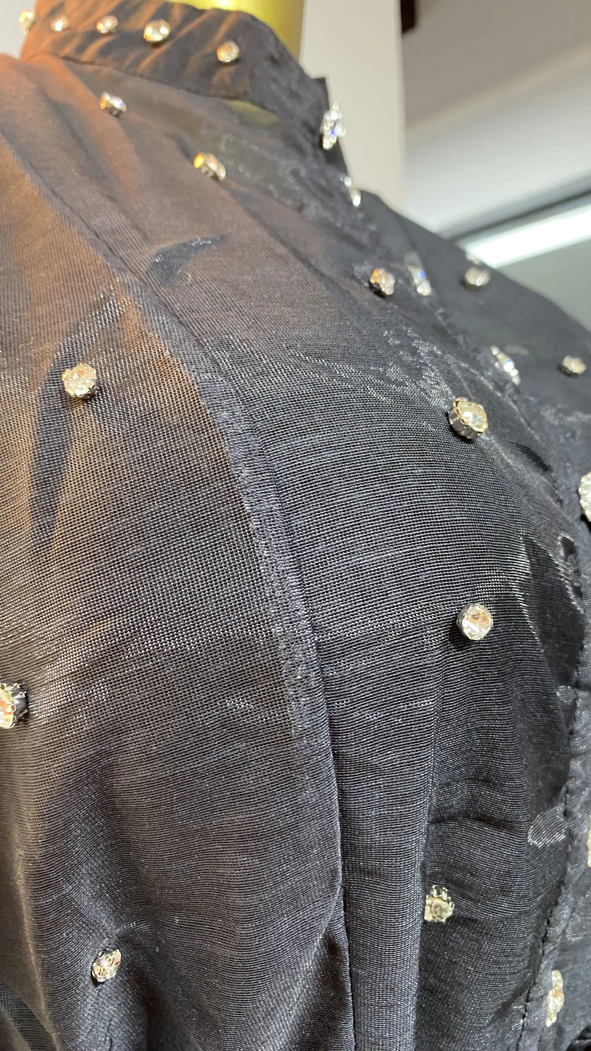 Women wholesale new style lightweight luxury nails diamond fashion single breasted swing dress-GZMM214