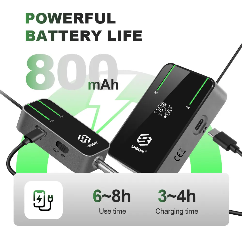 

LMBGM X2 Wireless Microphone System, 15-channel handheld and headset microphones, suitable for churches and conferences
