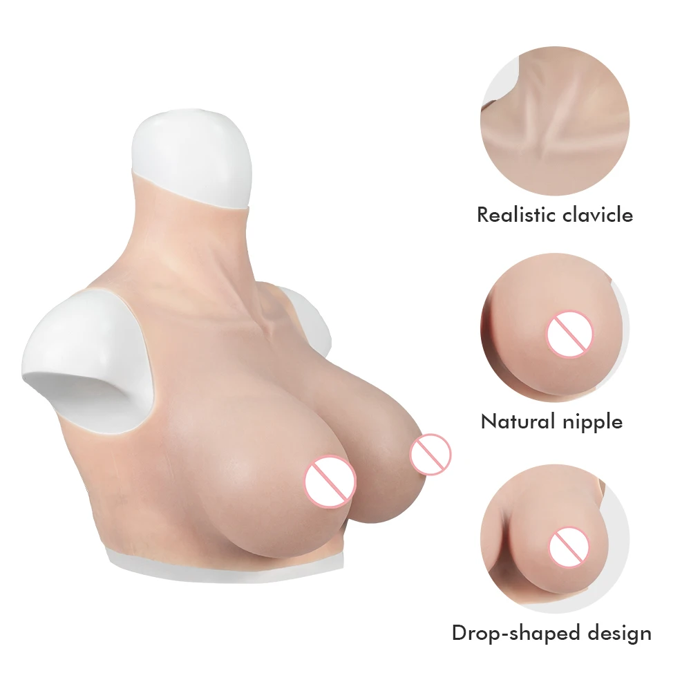 KUMIHO Silicone Fake Boobs C G CUP Breast Forms Crossdressing Sissy for Men Drag Queen Fake Boobs Fake Chest Cosplay