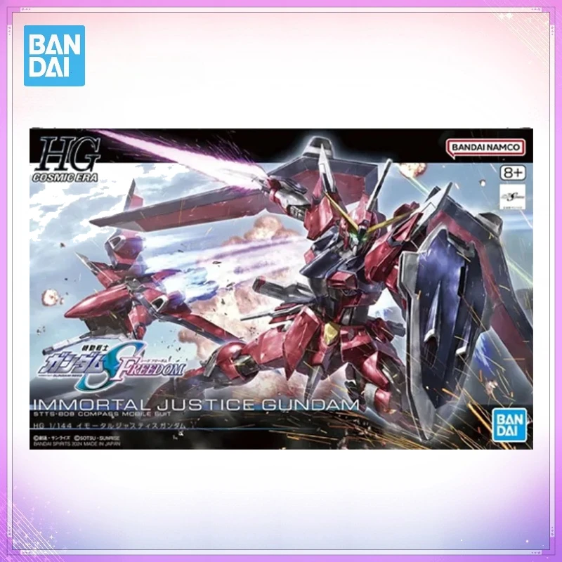 Op voorraad Bandai Originele Boxed Gundam HG 1/144 Immortal Justice Anime Figuur Model Kit Collectibles Assembly Gunpla Collection