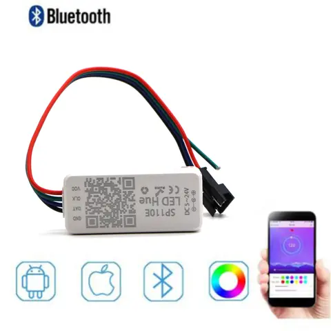 WS2812B WS2811 SK6812 LED-pixelremsa med ljusstyrning Bluetooth SP105E SP110E WIFI SP108E SP501E Musik SP107E SP601E DC5V-24V 8 best sales ws2811-styrenhet - №2
