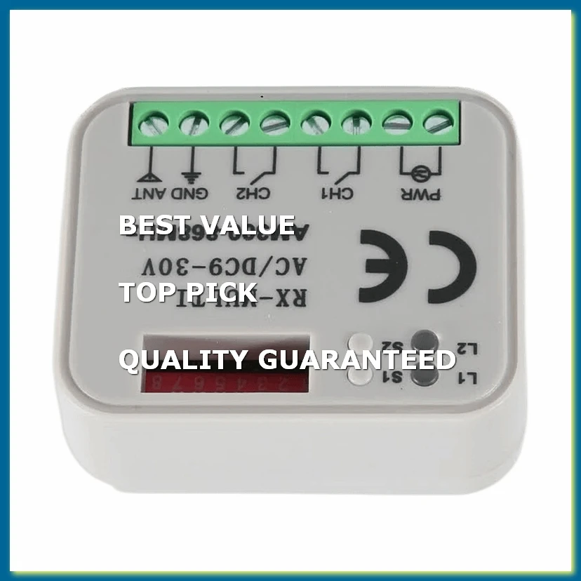 Universal Frequency 300-868MHz Receiver 2CH 12V 24V Relay Module Garage Door Remote Control 433.92MHz 868MHz