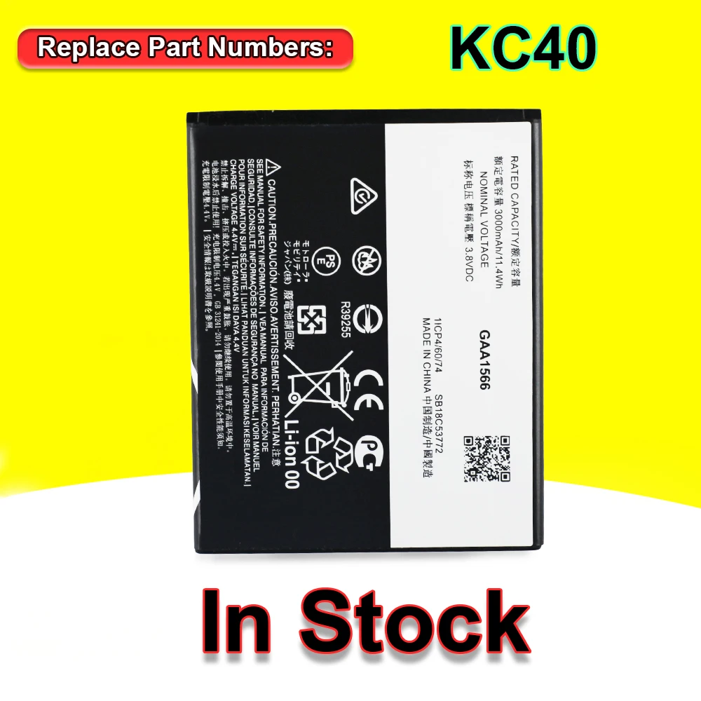 KC40 New 3000mAh Battery For Motorola Moto E6 Plus XT2025-1 XT2025-2 In Stock High Quality With Tracking Number