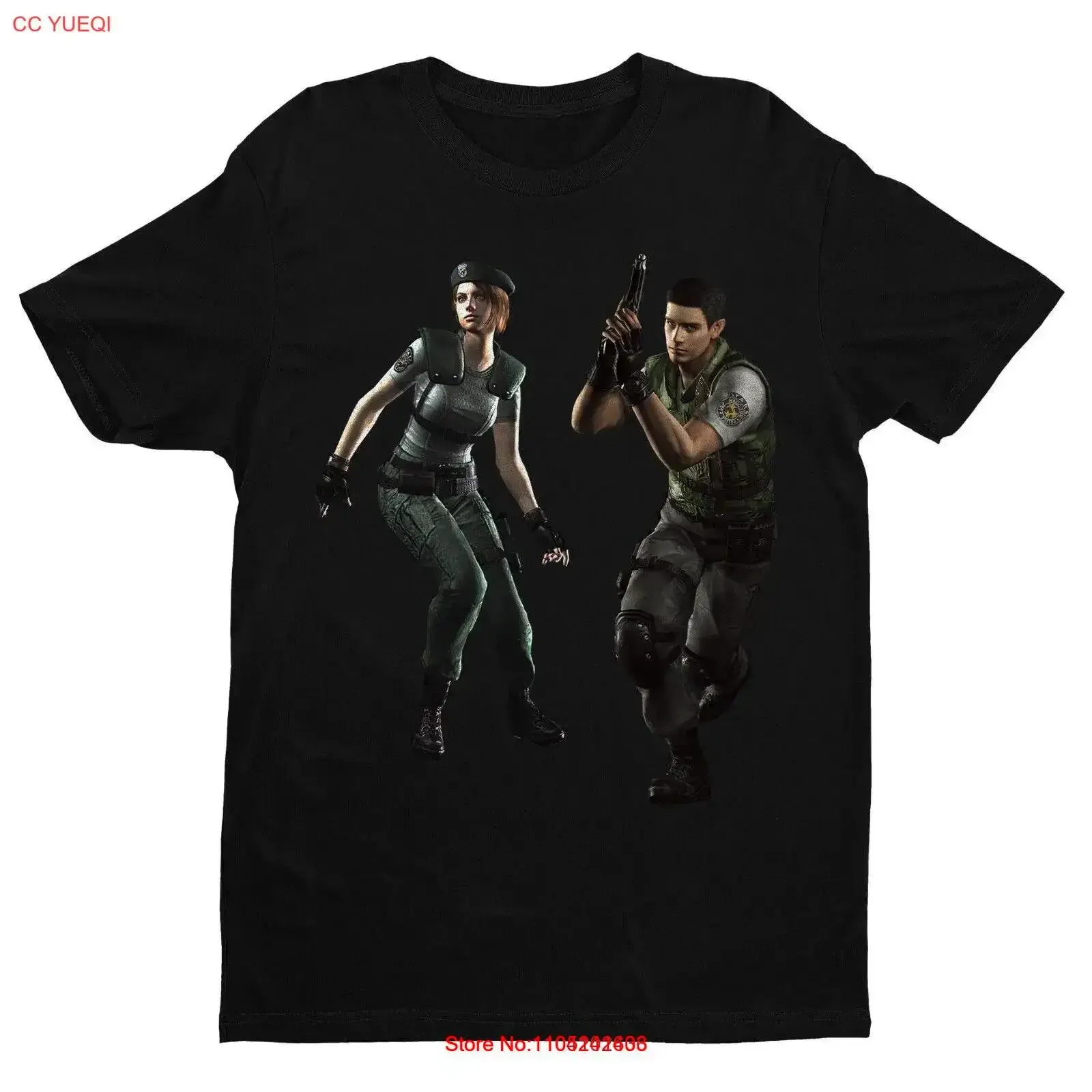 Jill Valentine Chris Redfield Residence Evil Remake V1 Premium T shirt vintage Washed streetwear Breathable designer clothes