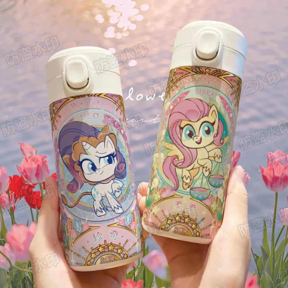 Anime Cartoon My Little Pony Water Cup Pinkie Pie Fluttershy Rainbow Dash Rarity 304 Stainless Steel Portable Thermos Cup