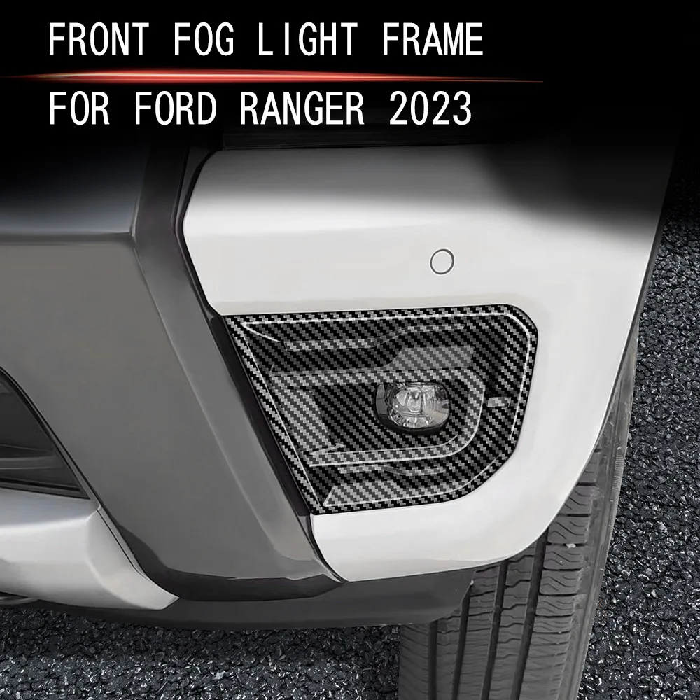 Car Front Bumper Fog Light Sticker Foglight Trim Cover for Ford Ranger Exterior Accessories 2023 2024