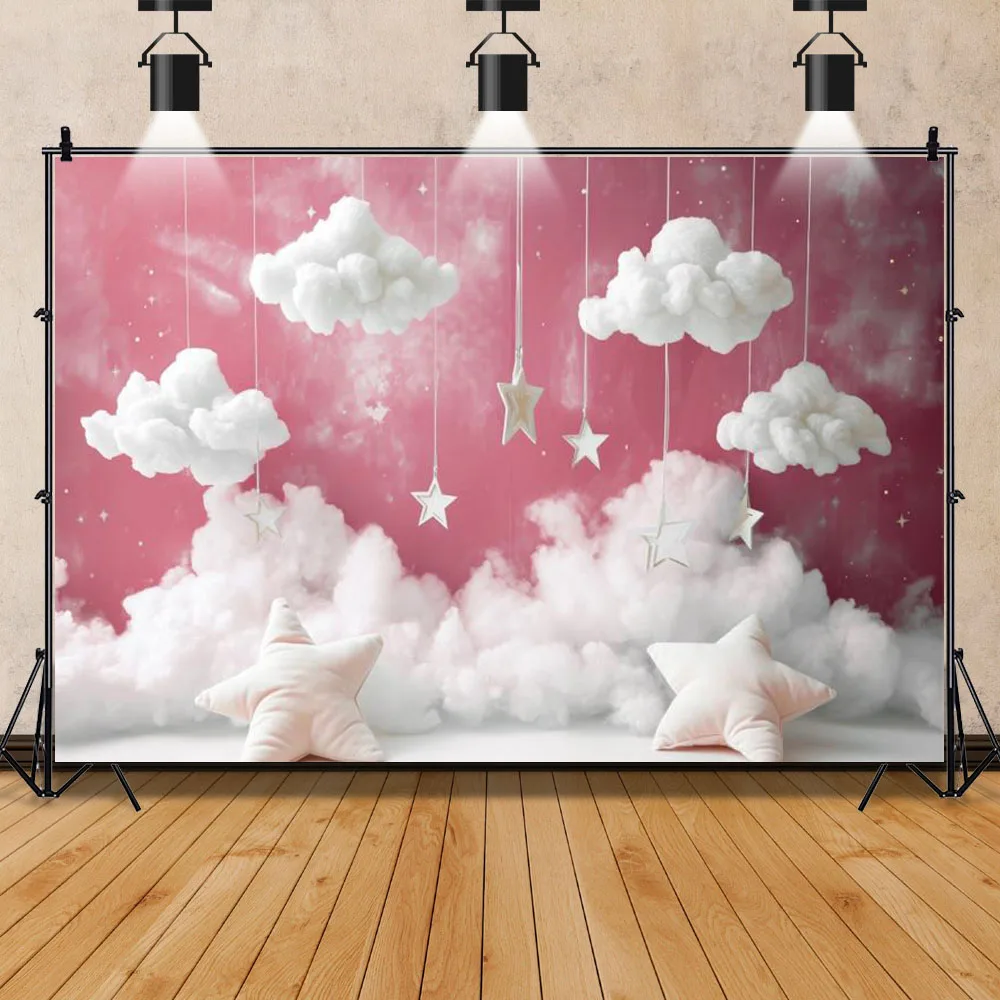 Einhorn Thema Fotografie Hintergrund Junge Mädchen alles Gute zum Geburtstag Party Dekor rosa Prinzessin Schloss Neugeborenen Baby Dusche Foto Hintergrund