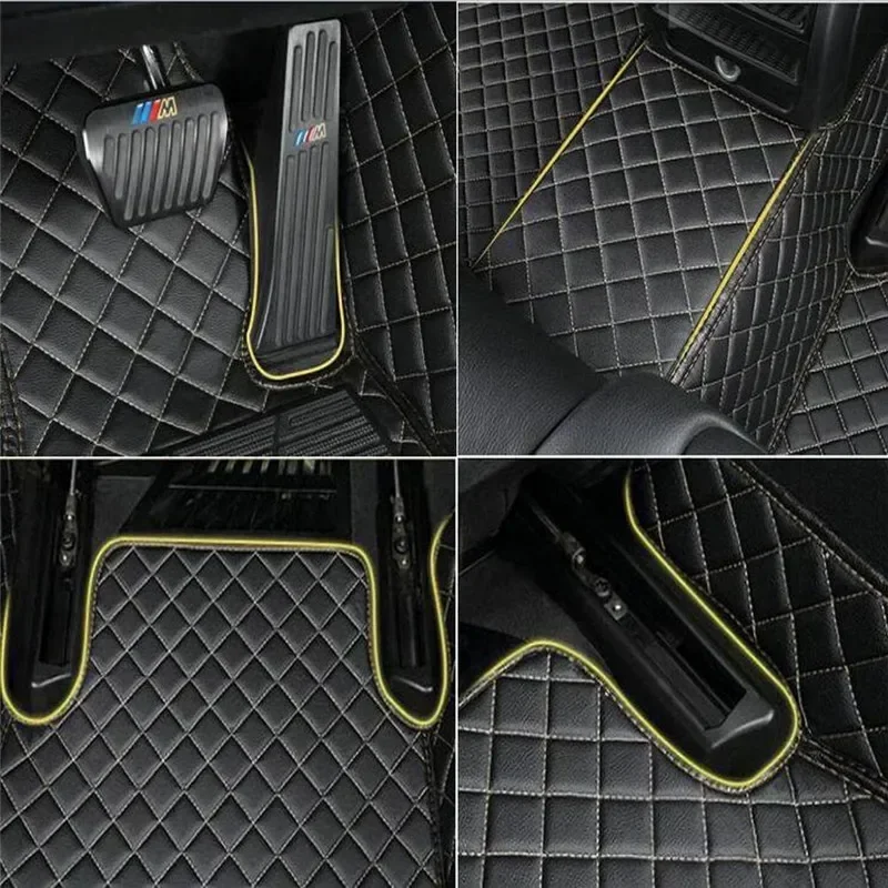 Full Set Car Floor Mats for Honda City 2015 2016 2017 2018 Luxury Leather Floor Mats for Cars Mats Carpets Accessories