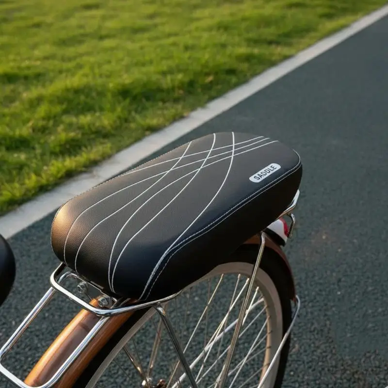 Fahrrad-Rücksitzkissen, verdickt, stoßfest, abnehmbar, einfache Installation, Fahrradsitzkissen für E-Bike, Mountainbike, Reisen – Detail 8