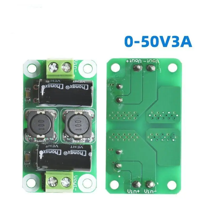 DC Power Filter Board Overcurrent Protection 0-25V/0-50V 2A-4A Class D Power Amplifier Module for Automotive Audio