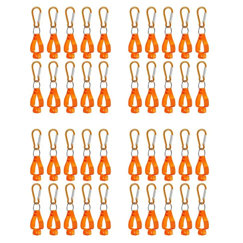 

ABUI-40Pcs Glove Clips For Work Glove Holders Glove Belt Clip With Metal Carabiners For Construction Worker Guard Labor