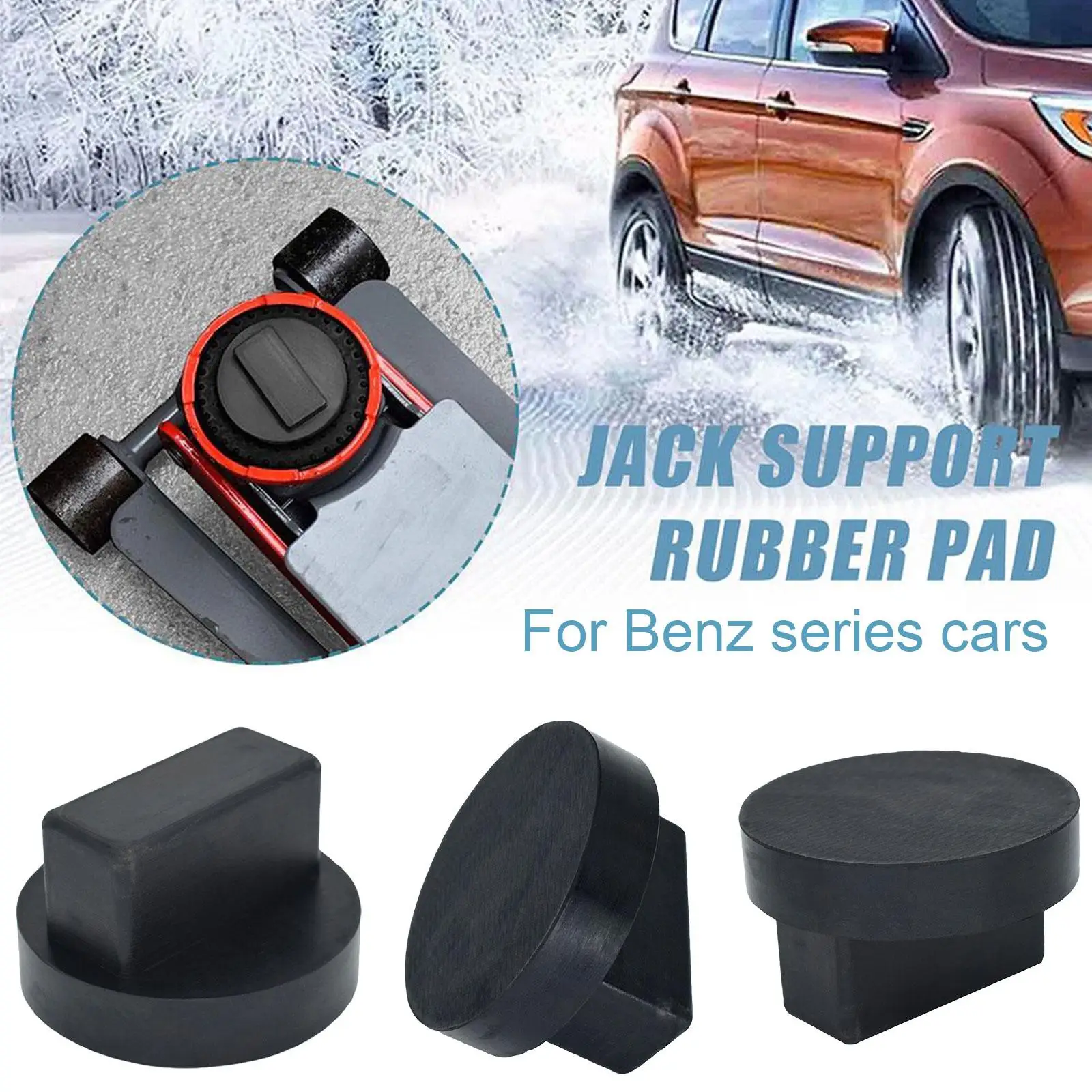 

Car Rubber Lift Jack Stand Pad Rubber Slotted Frame Adapter for Mercedes S CLK Car Jack Disk Pad Protector Tool Car Accesso R5F7