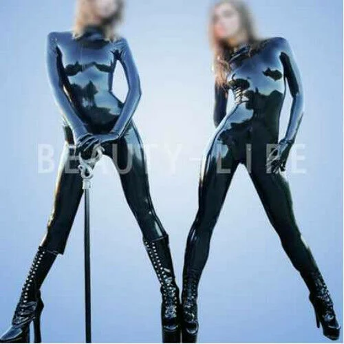 Catsuit de goma de látex, Kostüm Ganzanzug Schwarz en general, máscara Zentai