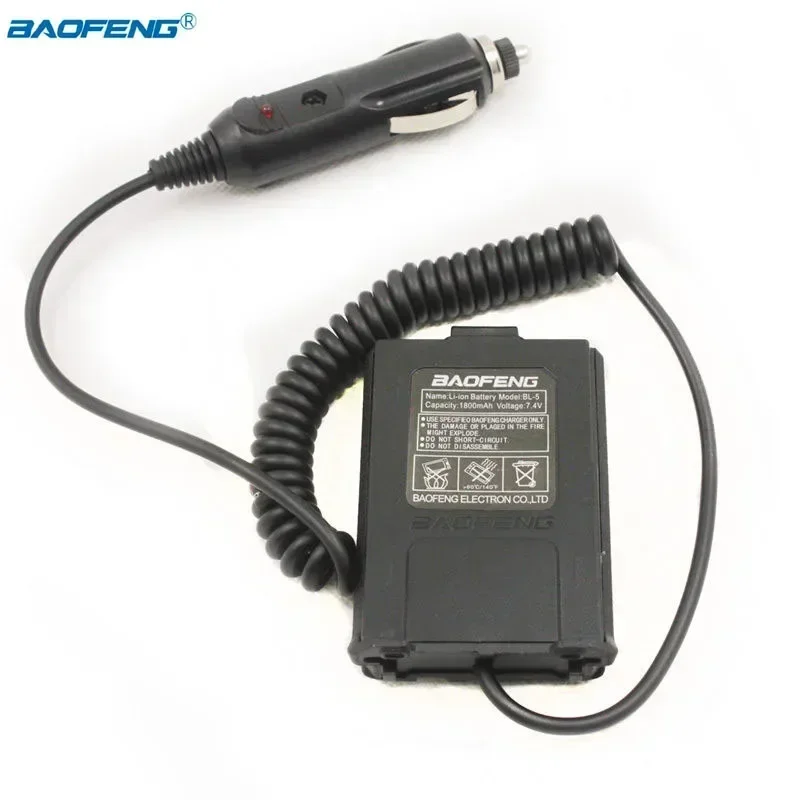 Baofeng BL-5 Battery Eliminator 12-24V Car Charger Adapter for Portable Radio UV5R UV-5R UV-5RE UV-5RA Walkie Talkie Accessories