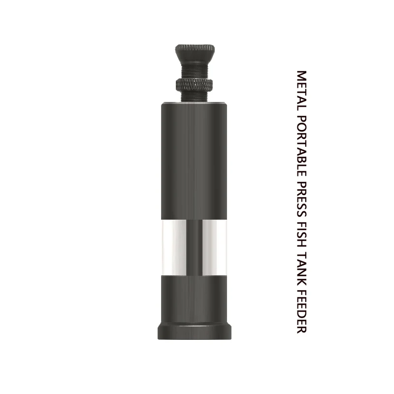 Aquarium Feeder Handheld Finger Druck Aluminium Legierung Fisch Feeder Mini kleine Charge Fisch Feeder quantitative Feeder