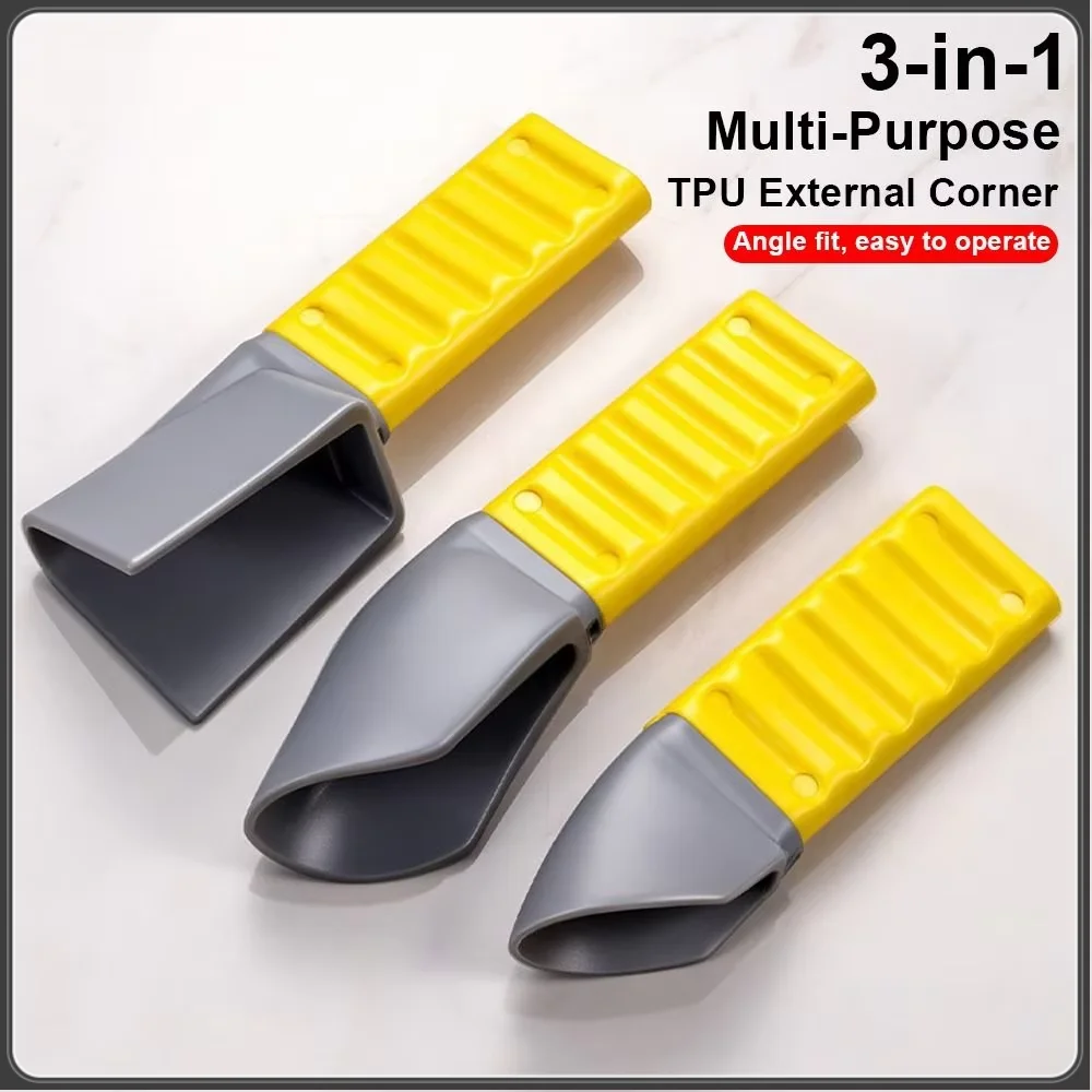 3pcs Squeegee Caulking Scraper Multifunctional External Corner Sealant Scraper Tpu Scraping Caulking Tool Grout-finishing