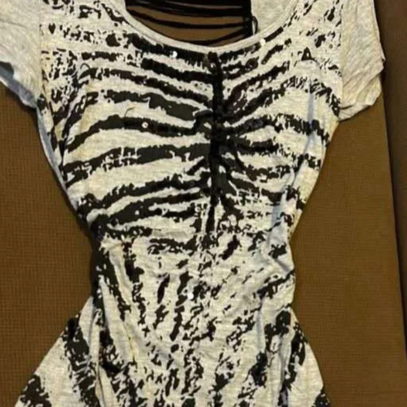 Robe t-shirt gothique à manches courtes pour femmes, vêtements de mode américaine Y2k, robes de sous-culture rétro, vêtements ajourés Sexy