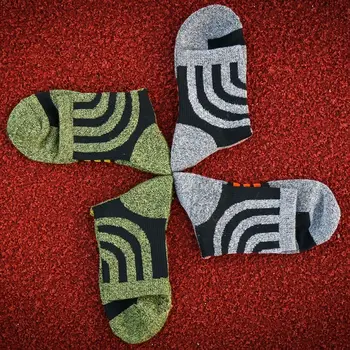 5 par strumpor herr anti-blåsor höst vinter frotté strumpor utomhussporter löpning cykling maraton camping vandring rugby strumpor 8 best sales Camping socks - №8