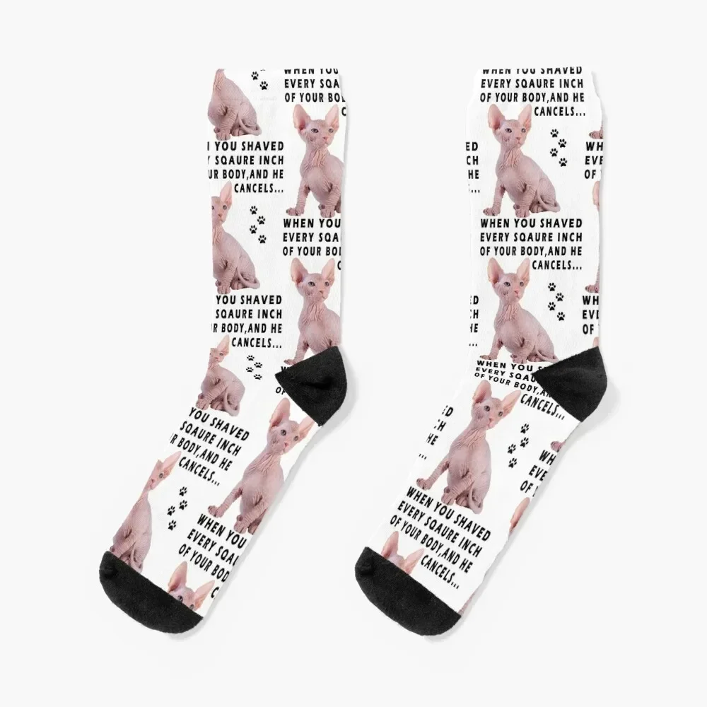 

WHEN YOU SHAVED EVERY SQAURE INCH OF YOUR BODY, AND HE CANCELS Socks japanese fashion winter Girl'S Socks Men's