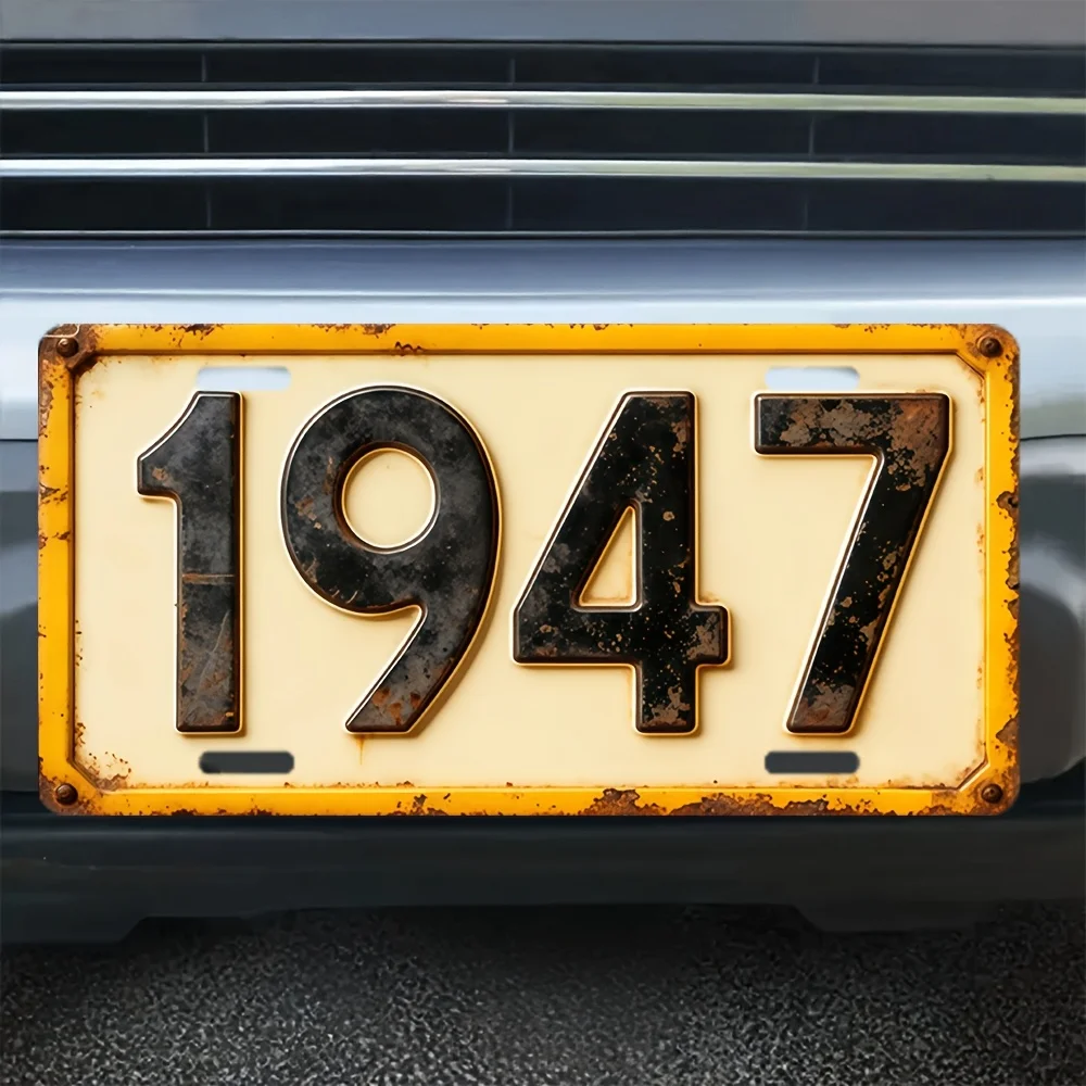 Enable 2D Flat 1pc 12*6In Aluminium Sign Enable 2D Flat 1pc Vintage 1947 Matte Sign - 6X12 Inch (15X30 Cm) Vintage Car Decor