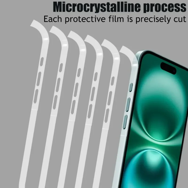 Film Hydrogel latéral 16PM pour IPhone 16 15 14 Pro Max Plus 16Plus 14 ProMax 13 Mini cadre de protection cadre de bordure protecteur d'écran