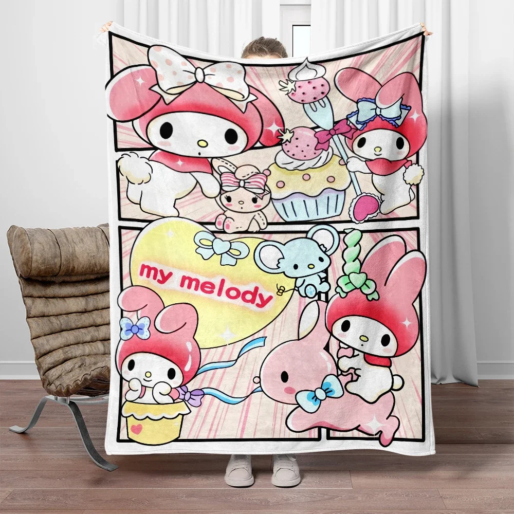 

Sanrio My Melody HD Printed Blanket,Lightweight Flannel Throw for Bed, Travel, Camping, Livingroom, Office, Couch,Chair