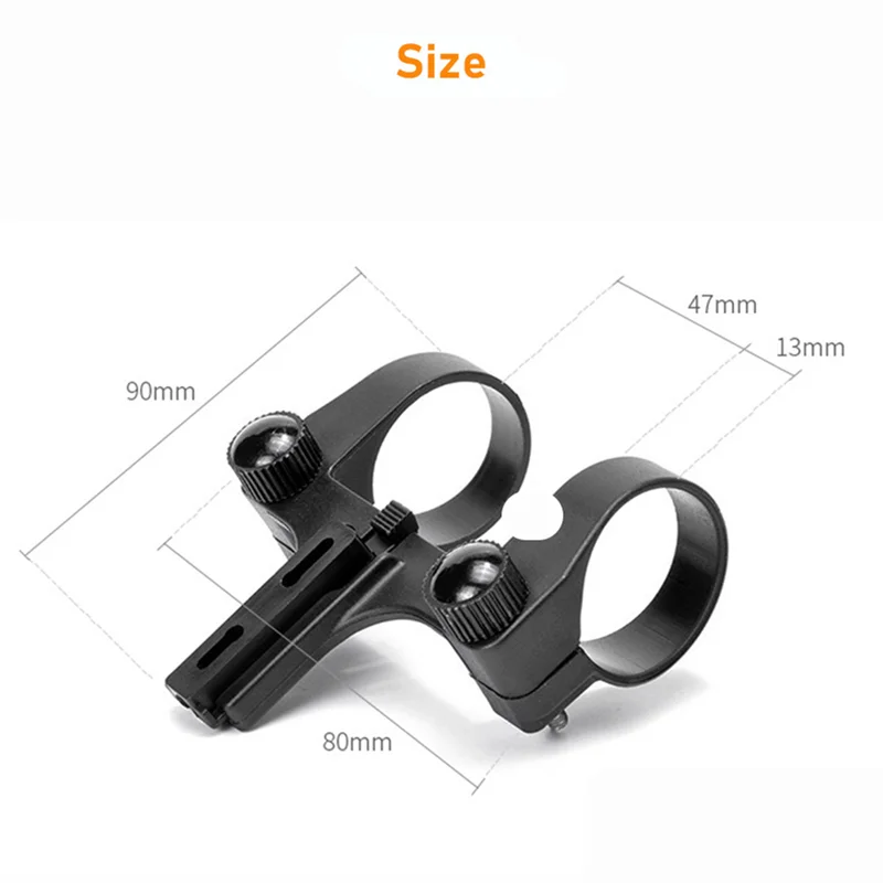 Bicycle Light Holder Stand Dual Hole Central Bike Front Light Mount Cycling Headlight Stand Rack MTB Bike Lamp