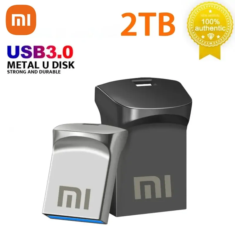 Original XIAOMI 2TB Metal U Disk 2 IN 1 OTG 1024GB 64GB Flash Drive USB 3.1 512gb 1TB Pen Drives Memory Stick Type C Adapter