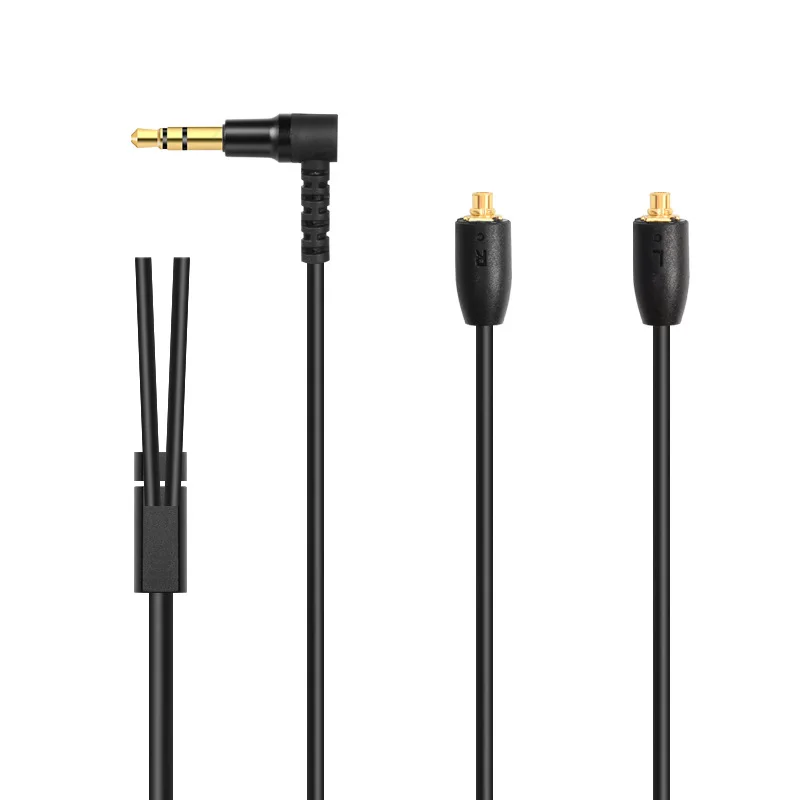 MMCX Tai Nghe Cáp Dây Thay Thế Dây 3.5Mm L Uốn Jack Đen