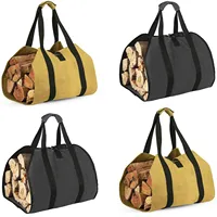 Large Capacity Firewood Storage Bag Waterproof Scratch-resistant Wood Log Carrier Outdoor Camping Firewood Holder Wood Carry Bag