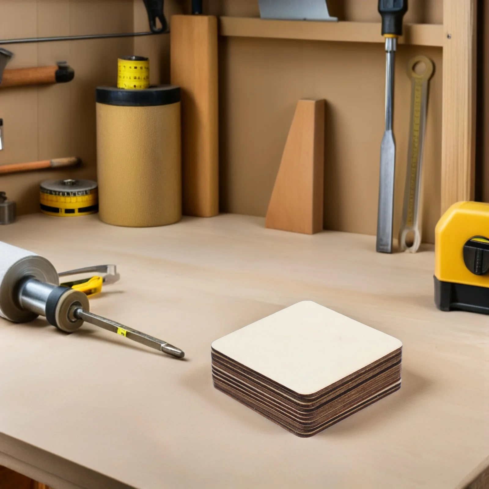 

40pcs Blank Wood Squares 4X4 Inch Unfinished Natural Wood Pieces For Diy Crafts Painting Carving Wooden Cutouts Coasters