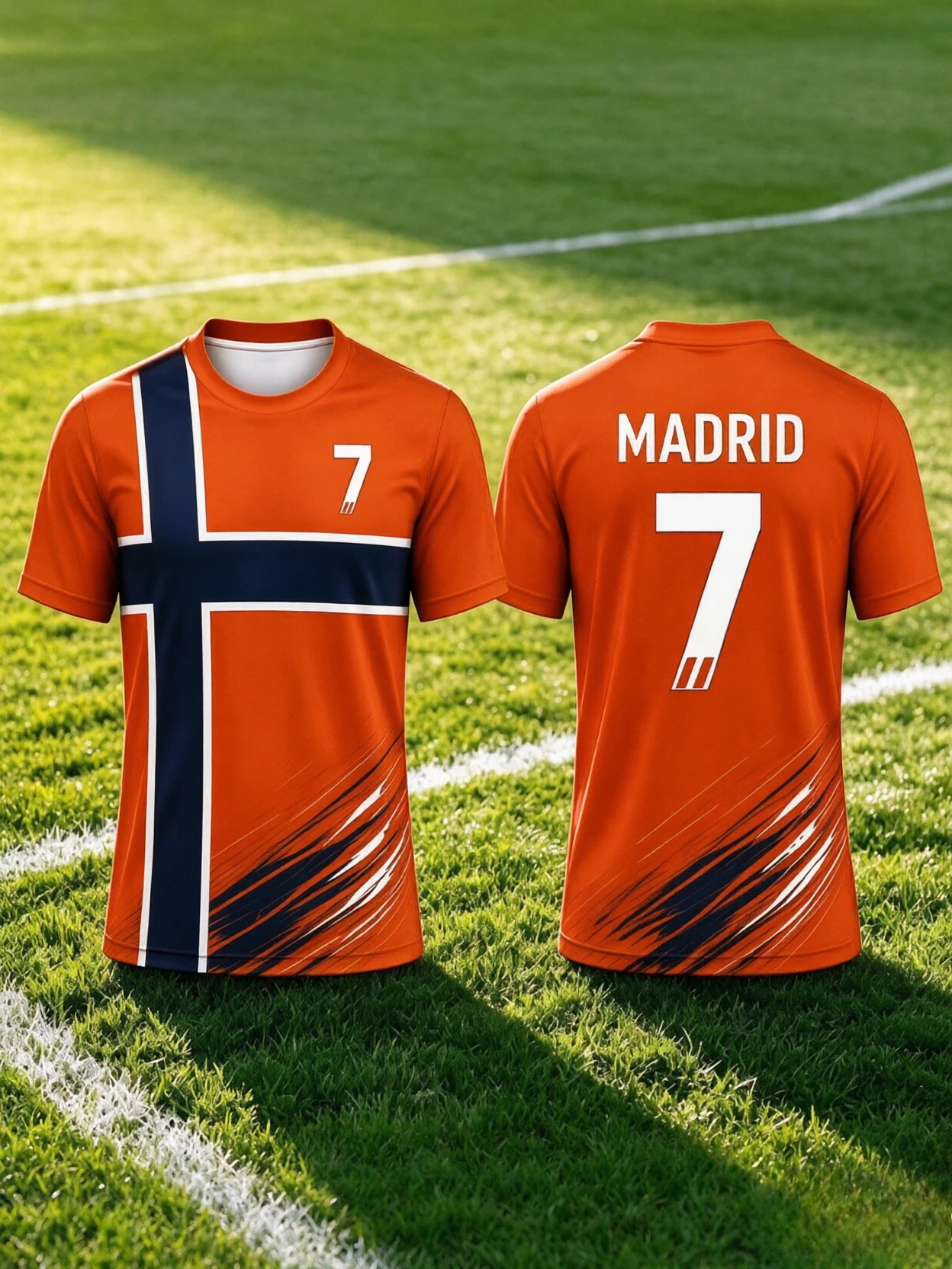 Men Short Sleeve Football Jersey Madrid 7 Cross Pattern Polyester Breathable Soccer Shirt Multiple Colors