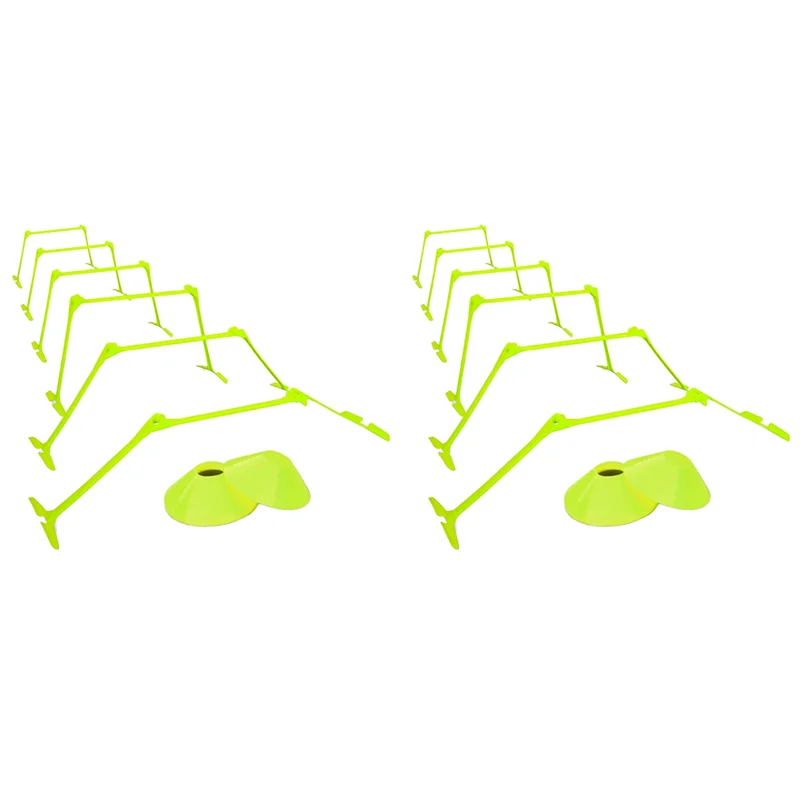 B93B-2 세트 조절 가능한 허들 및 콘 세트 민첩성 허들 디스크 콘 축구 스포츠 플라이오메트릭 속도 훈련용