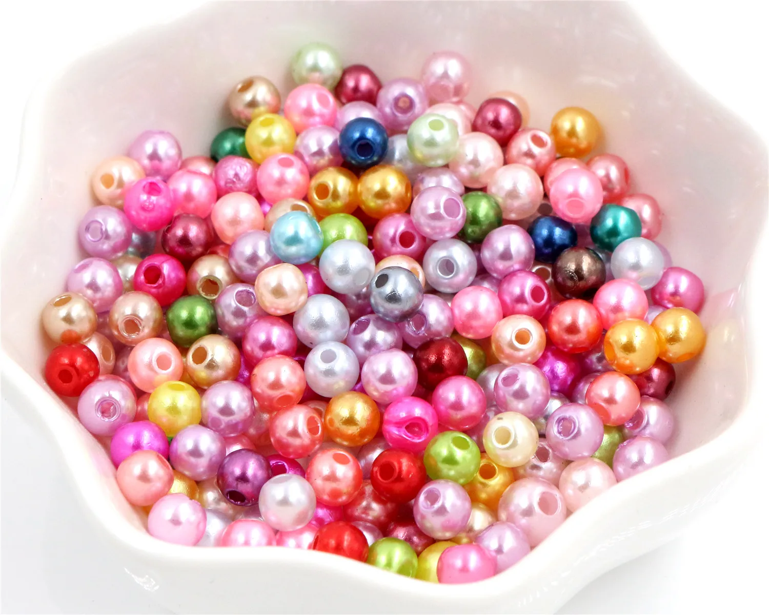 Hot Sale 300pcs 5MM Mixed Color Fashion Bright Candy Color Acrylic Pears Spacer Loose DIY Bracelets & Necklaces Making-Z4-14