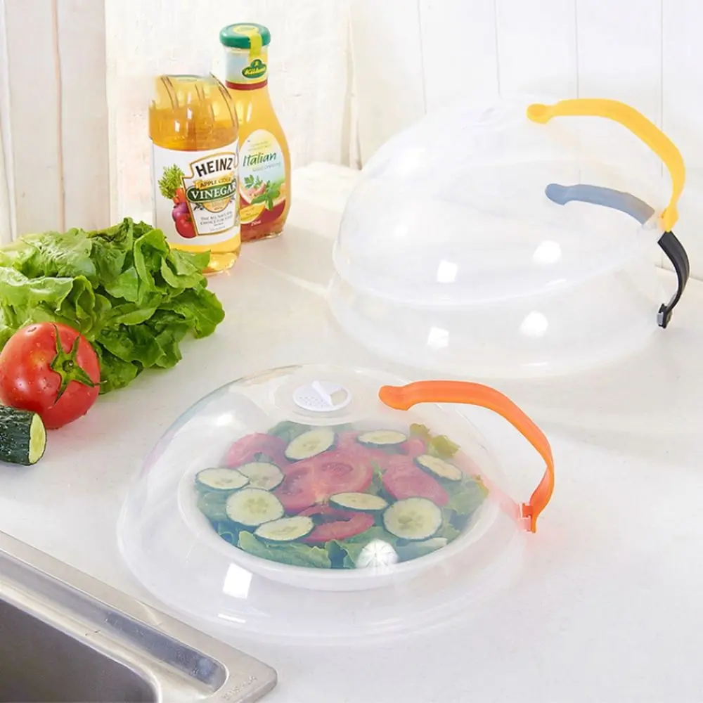 1Pcs Professional Microwave Splash Cover Oven Oil Cover with Steam Vent Magnetic Splash Cover Food Splash Cover