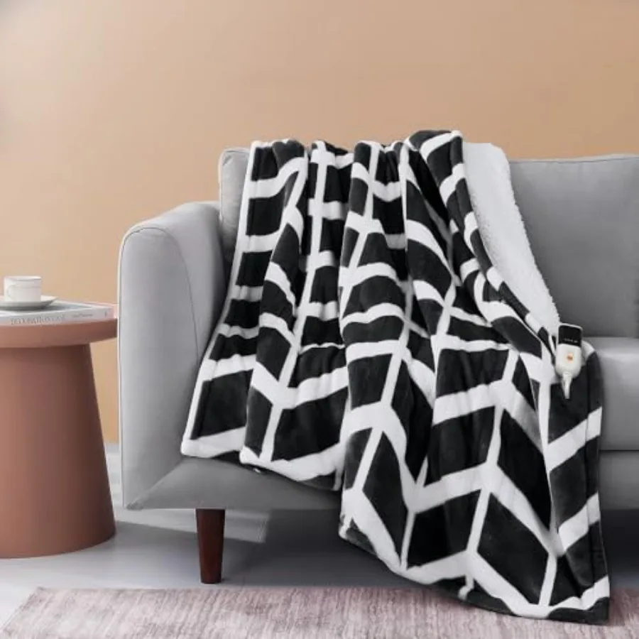 

Электрическое одеяло с подогревом 62 x 84 дюйма, 9 уровней нагрева, автоматическое отключение от 2 до 10 часов, быстрый нагрев