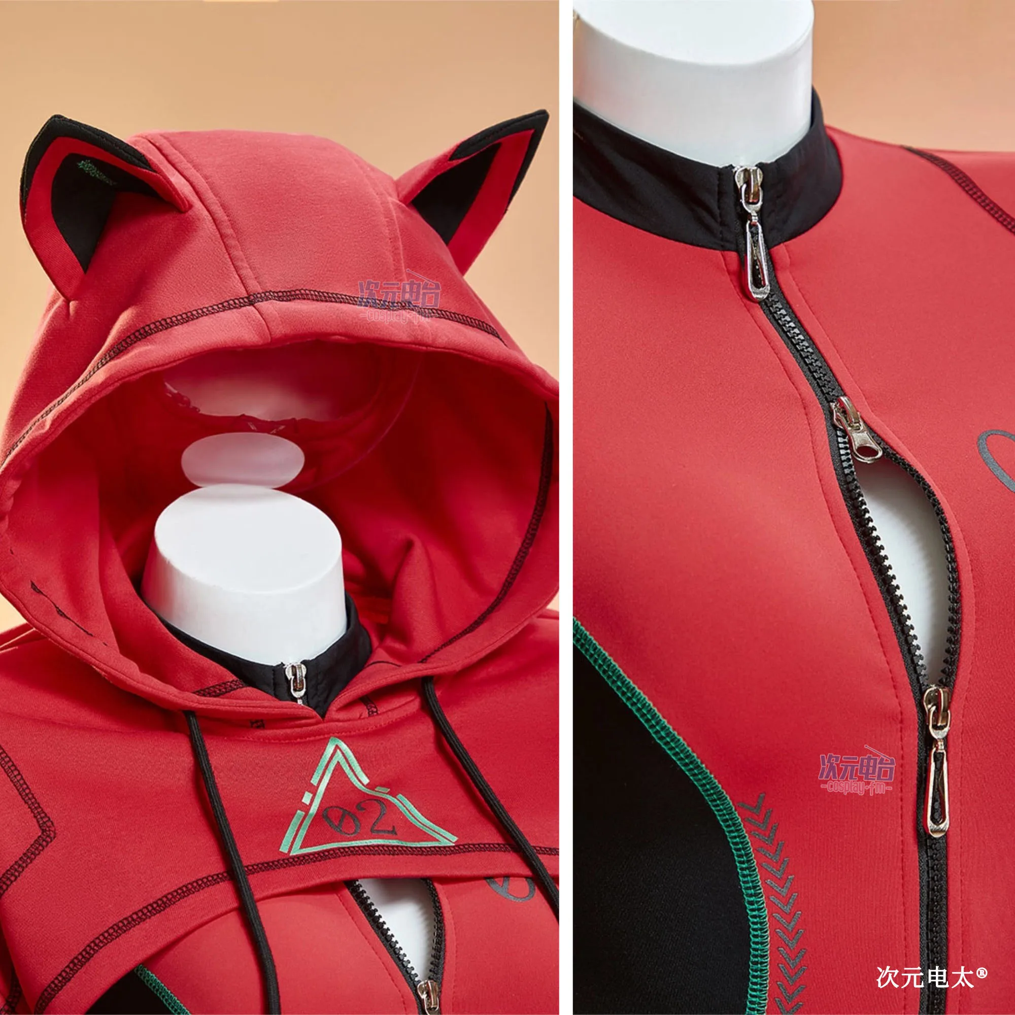 

Женский комбинезон с милыми кошачьими ушками, длинными рукавами и капюшоном, костюм для косплея Асуки Лангли Сорю, спортивная одежда, униформа для вечеринок