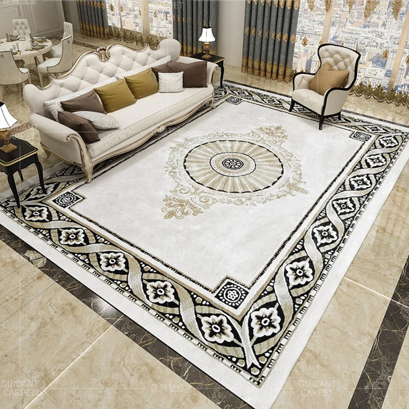 Customize Wool Carpet Luxury Europe Rugs and Carpet for Living Room Handmade Wool Thick Area Rug for Bedroom Study Floor Mat